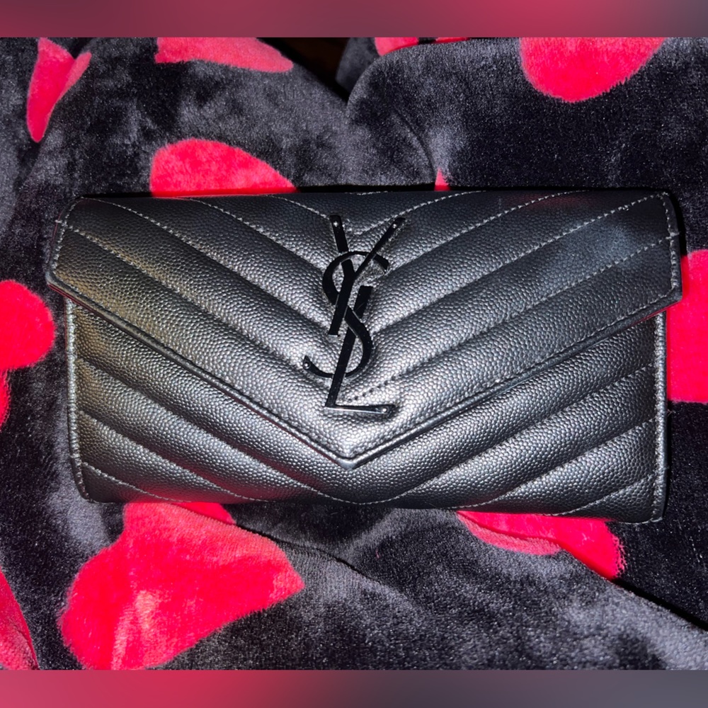 YSL large flap wallet